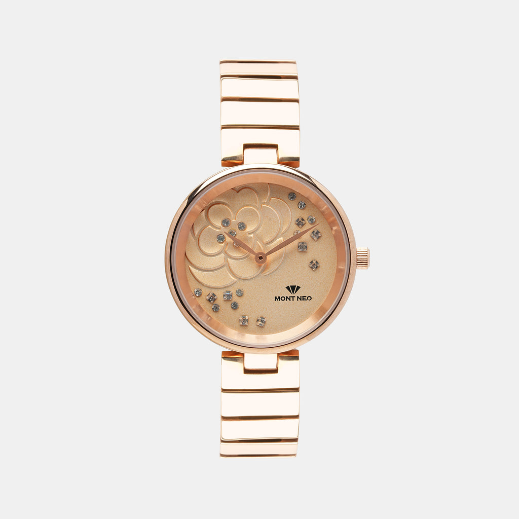 Mont Neo Round Rose Gold Analog watch