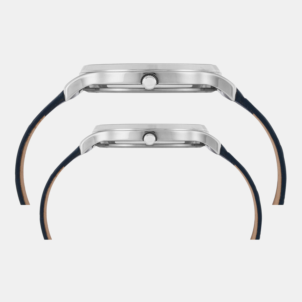 Timex Couple Round Silver watch