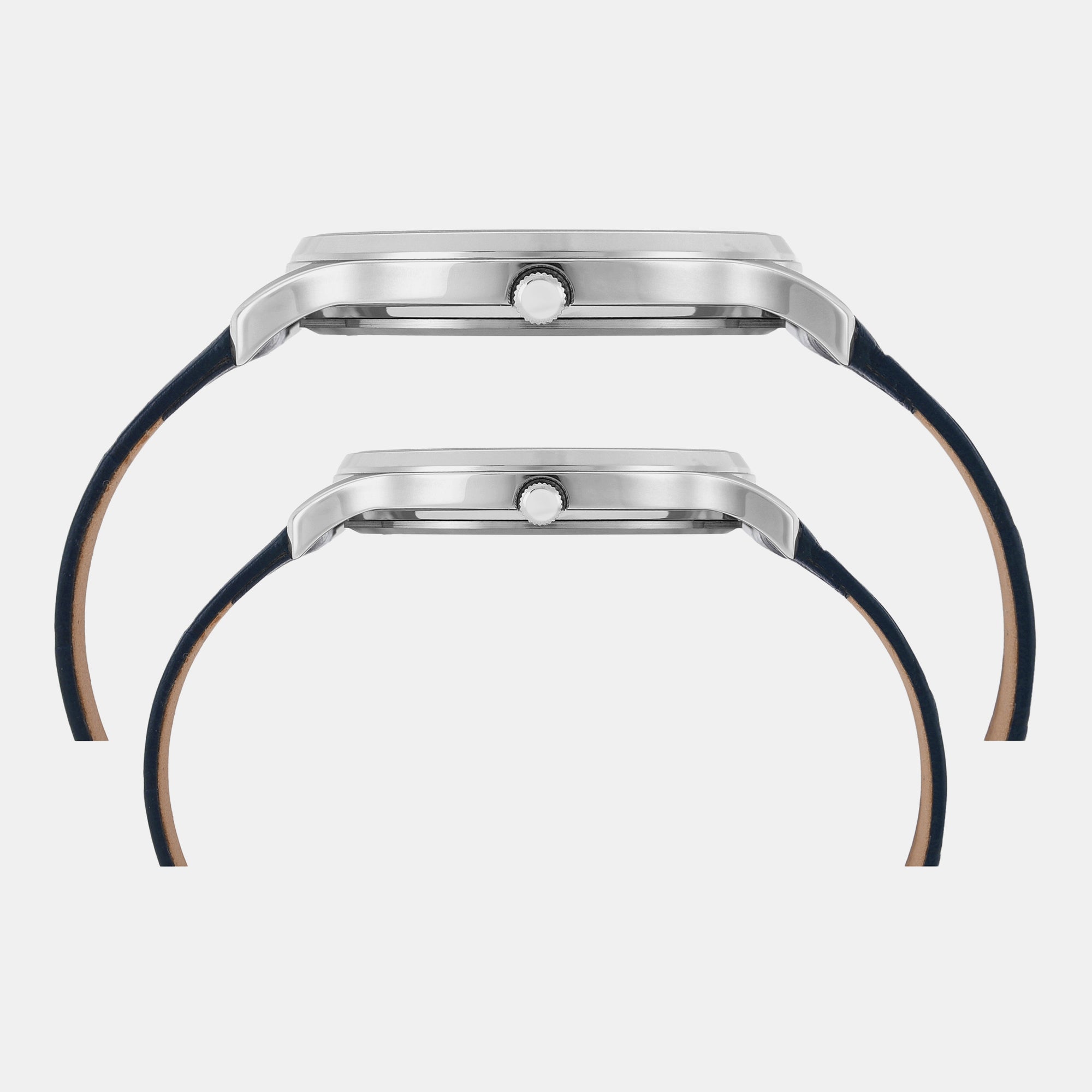 Timex Couple Round Silver watch