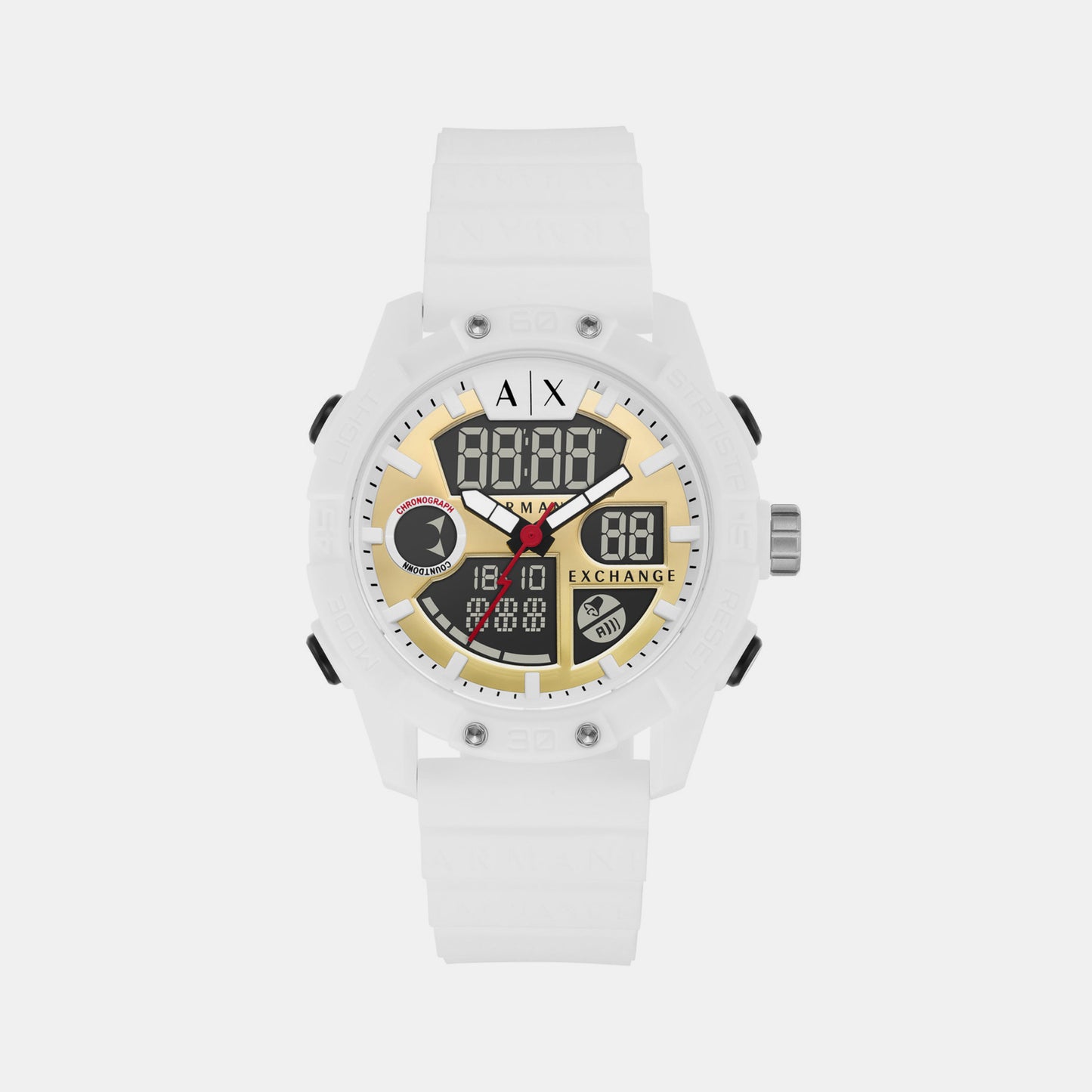 Male Gold Analog-Digital Silicone Watch AX2961