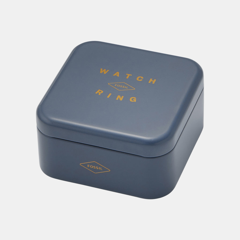 Watch Ring Women Quartz Gold Dial Analog Stainless Steel Watch ES5319