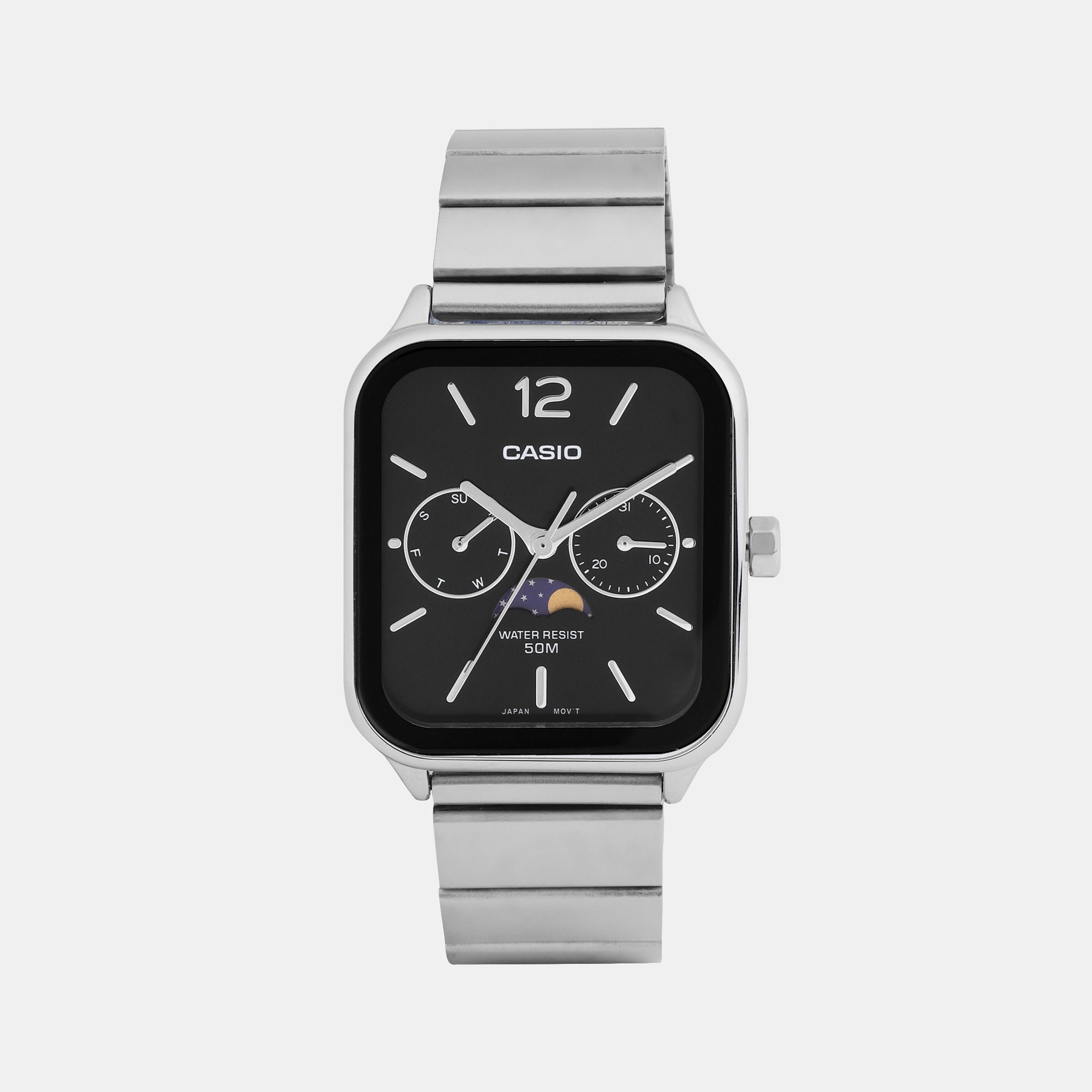 Casio Rectangular Black Chronograph watch