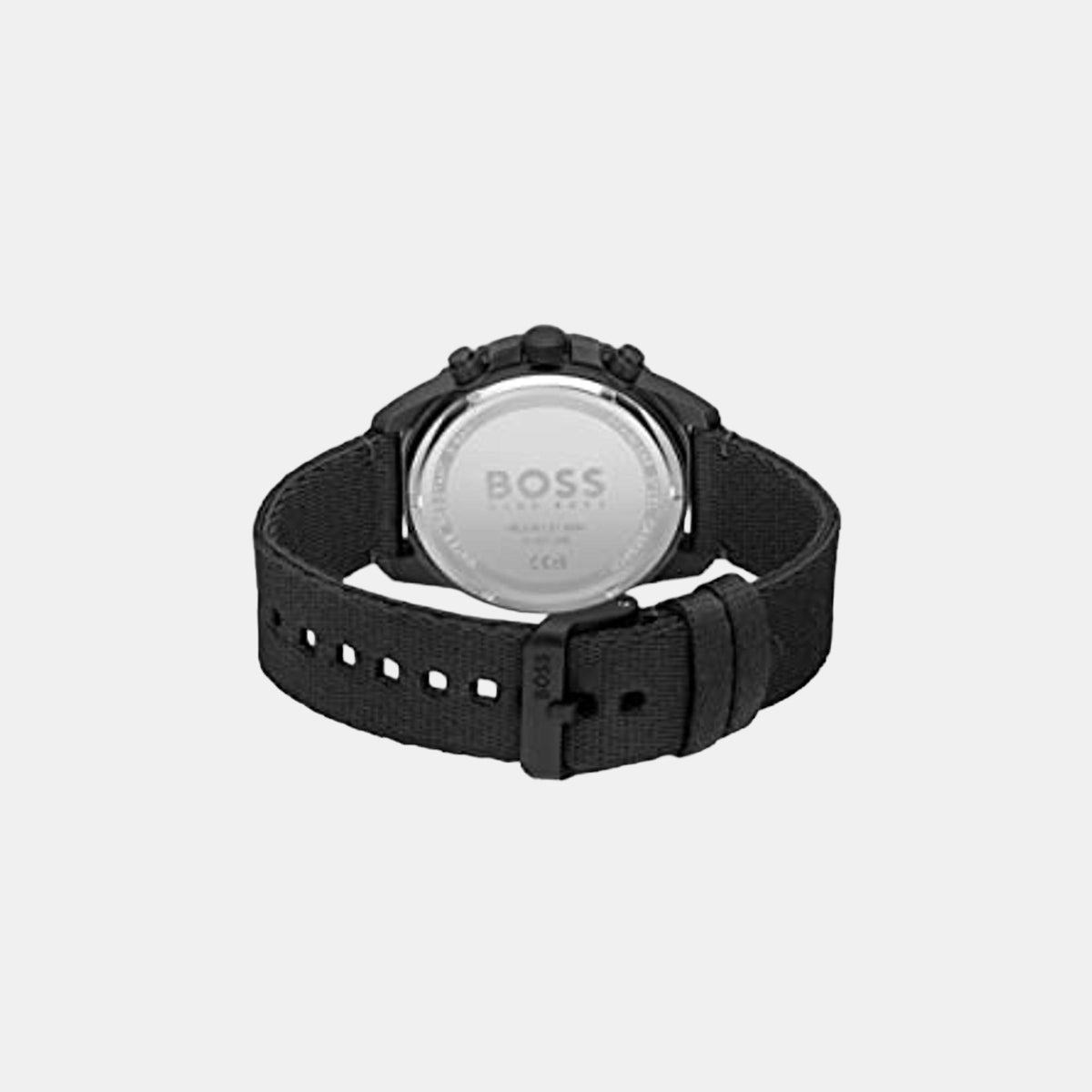 Boss Admiral Men Solar Black Dial Chronograph Nylon Watch 1513918