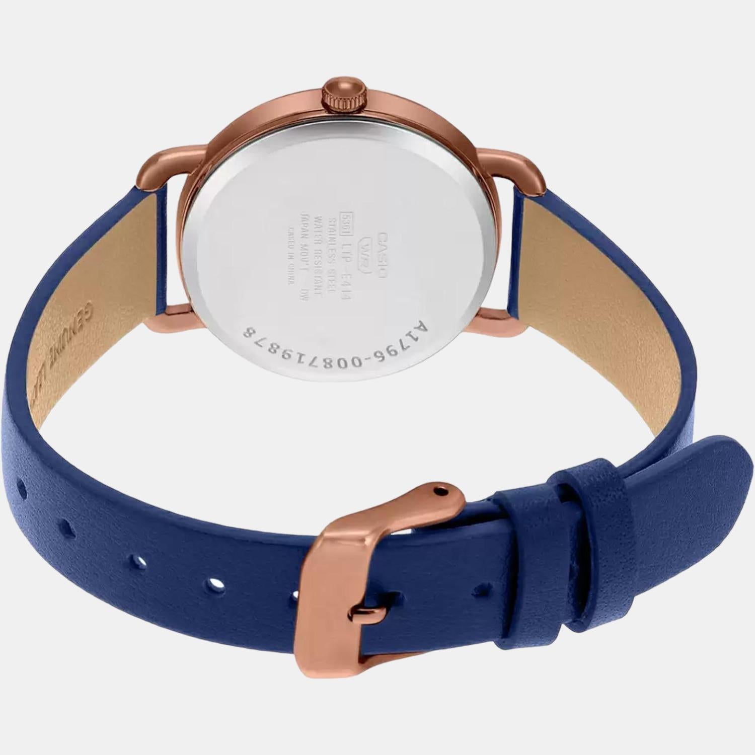 Casio Leather Blue watch