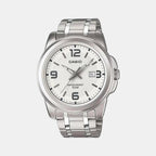 Casio Round White Analog watch