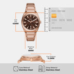 Fossil 30 mm Rose Gold Quartz watch
