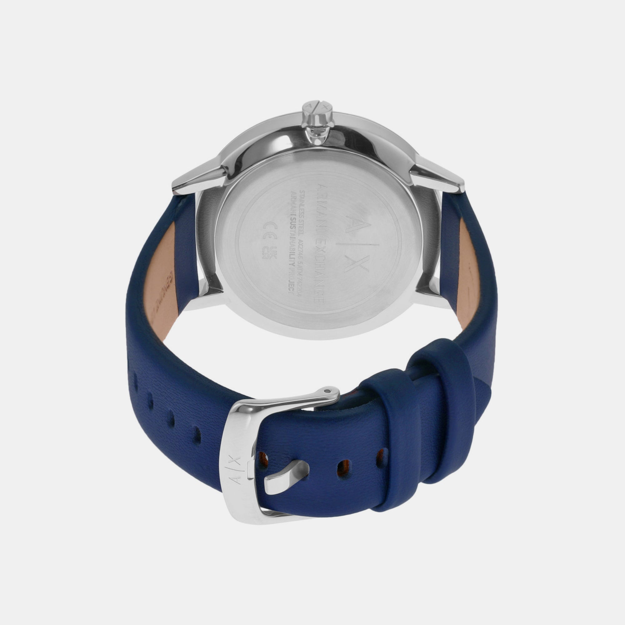 Armani Exchange Men Round Blue watch