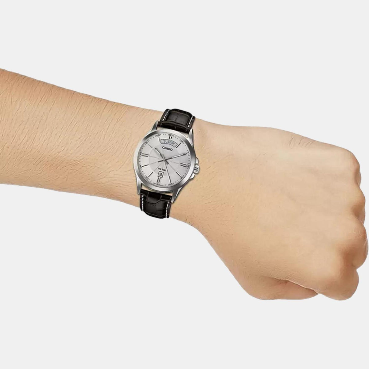 Casio Leather White watch