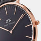 Classic Men's Black Analog Leather Watch DW00100127