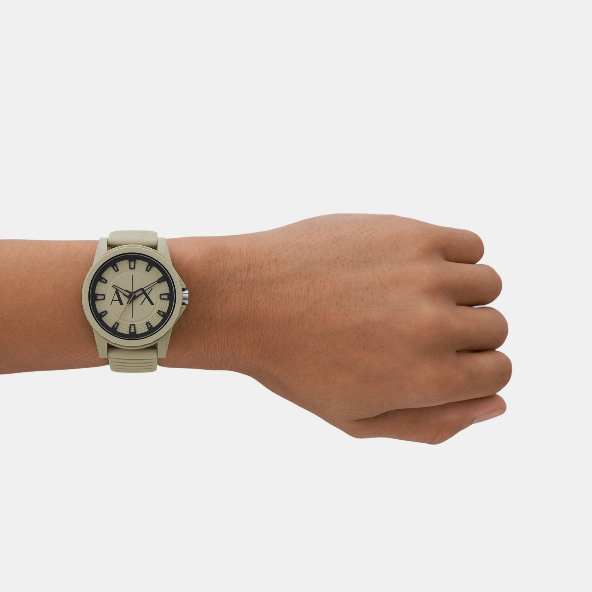 Armani Exchange Men Round Brown watch