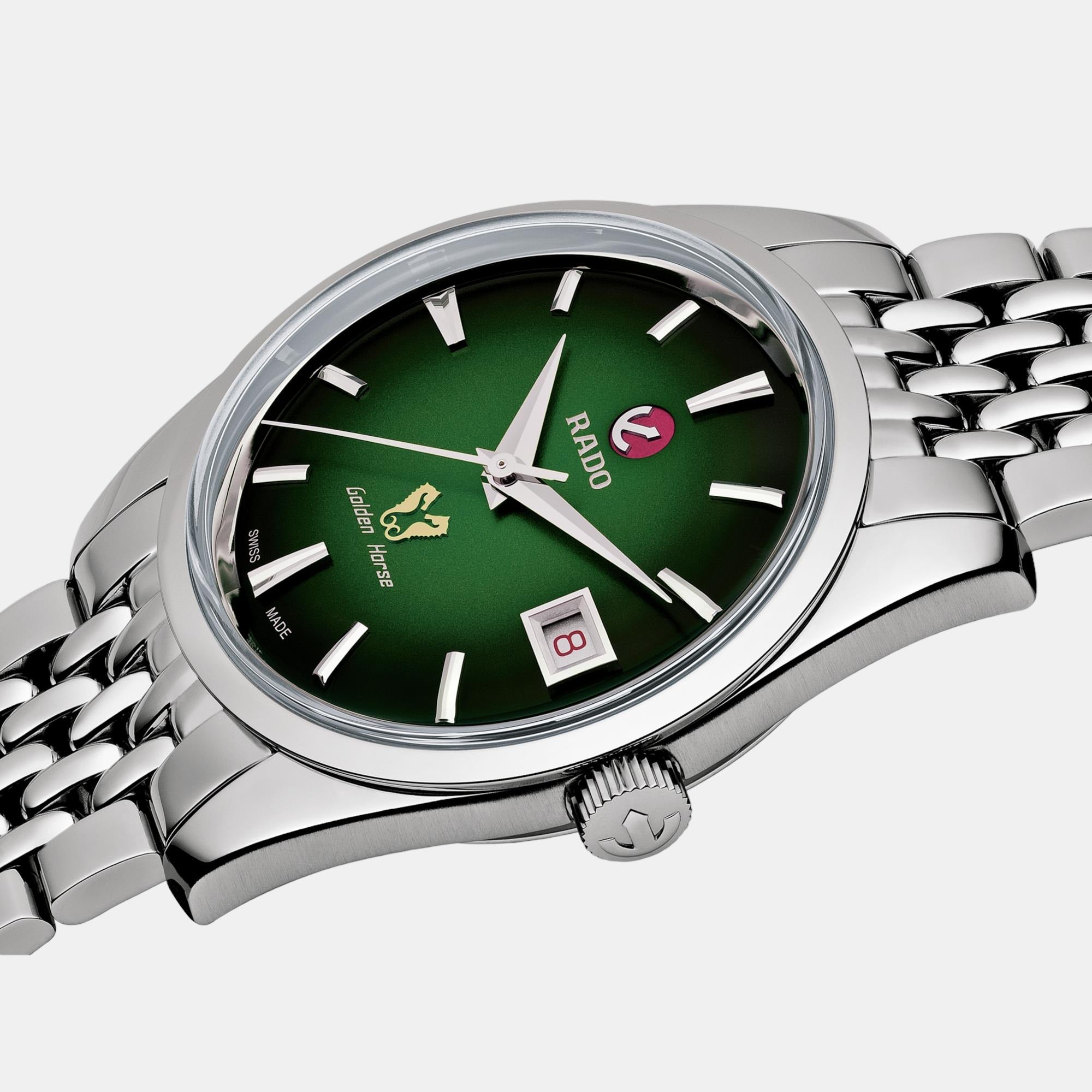Golden Horse Limited Edition Men Automatic Green Dial Analog Stainless Steel Watch R33930313