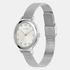 Helios (Cleo) Women Quartz White Dial Analog Stainless Steel Watch AR80065SET