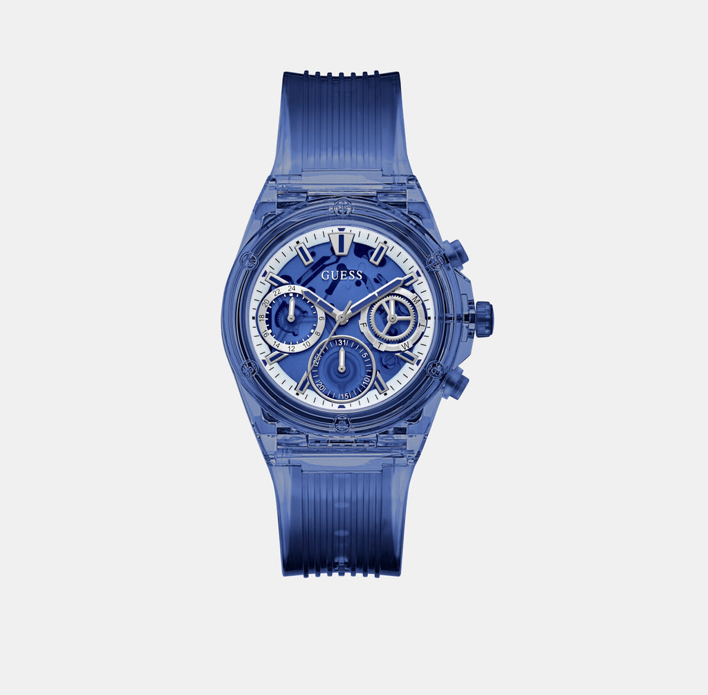 Guess Round Blue Analog watch