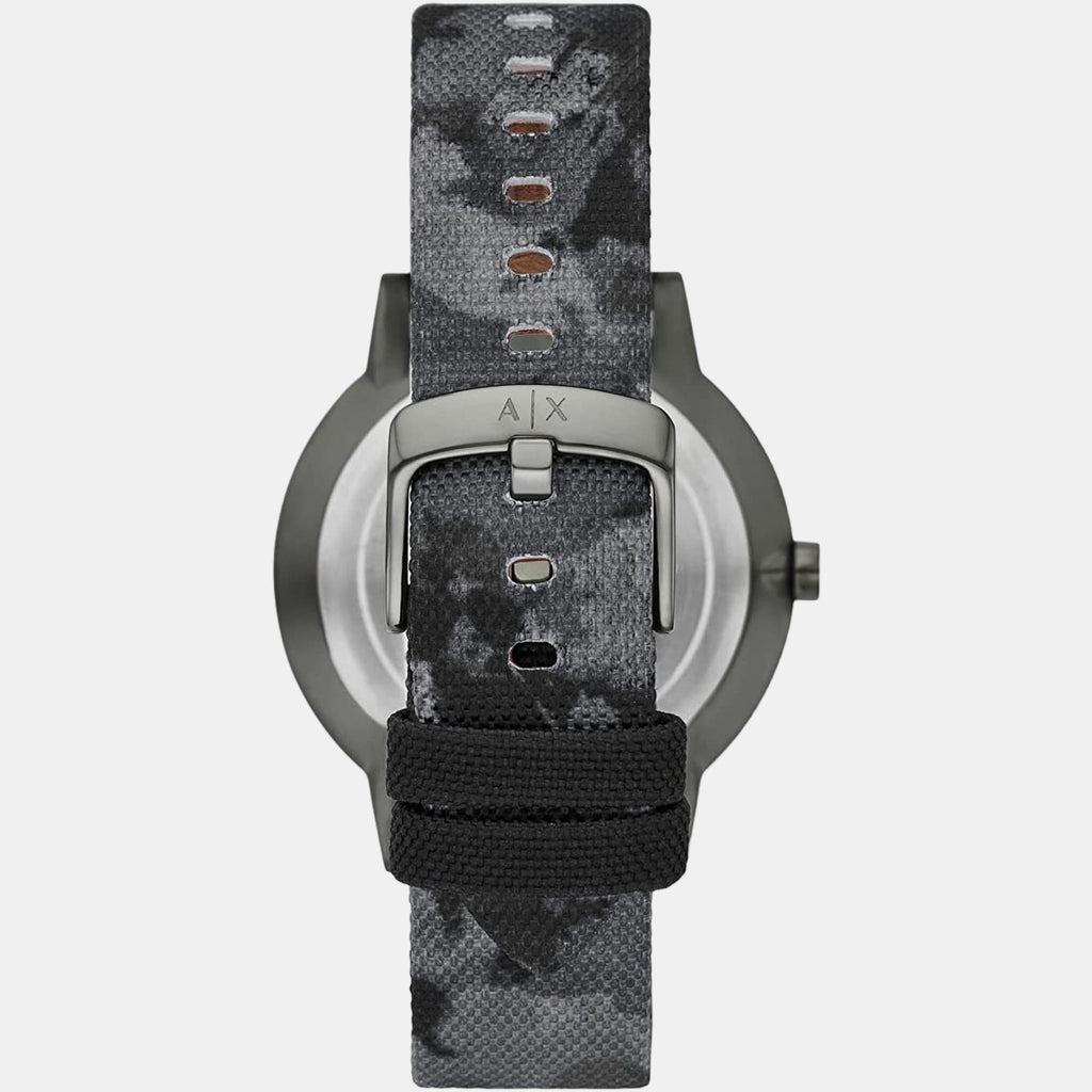 Men Quartz Black Dial Analog Stainless Steel Watch AX2752