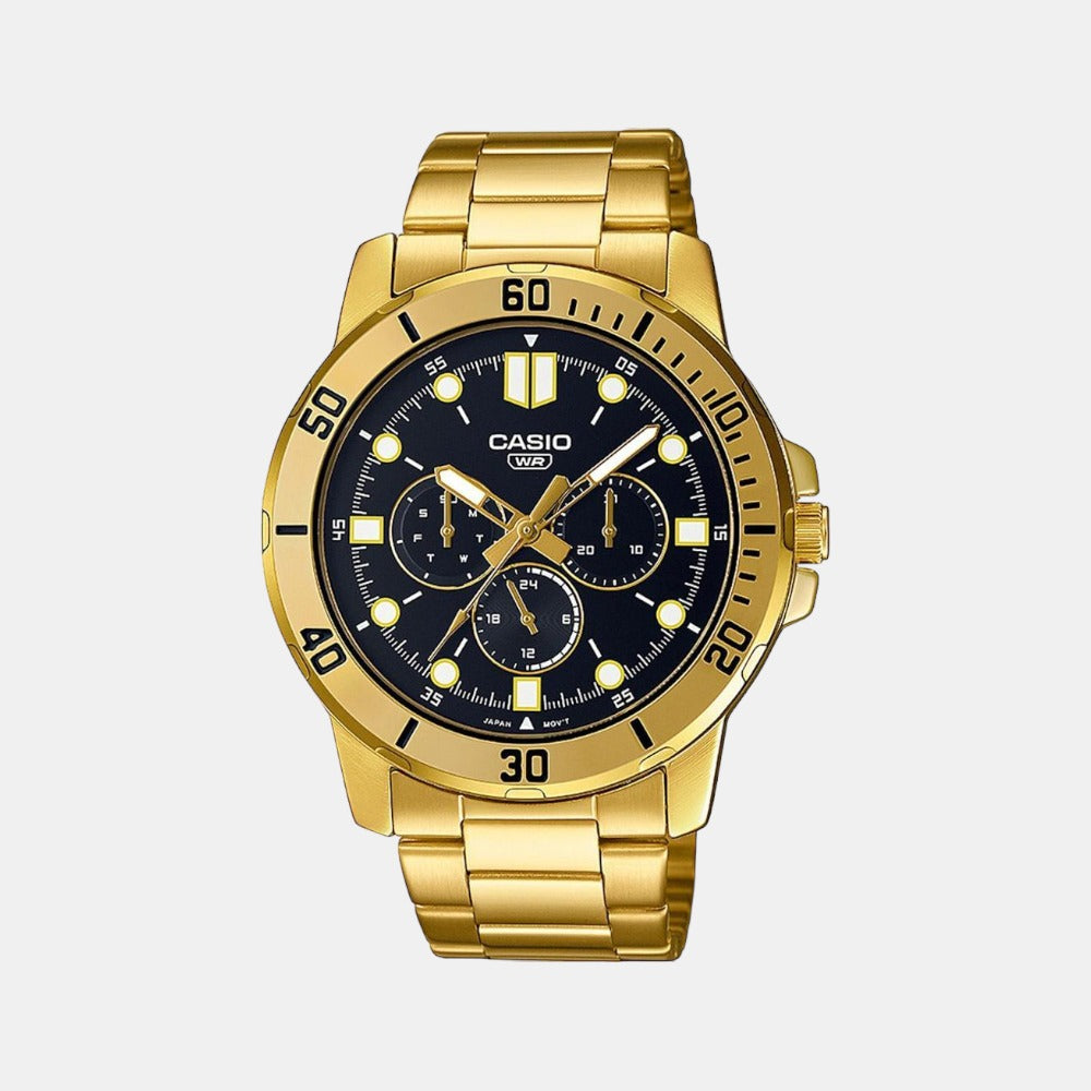 Casio Round Black Chronograph watch