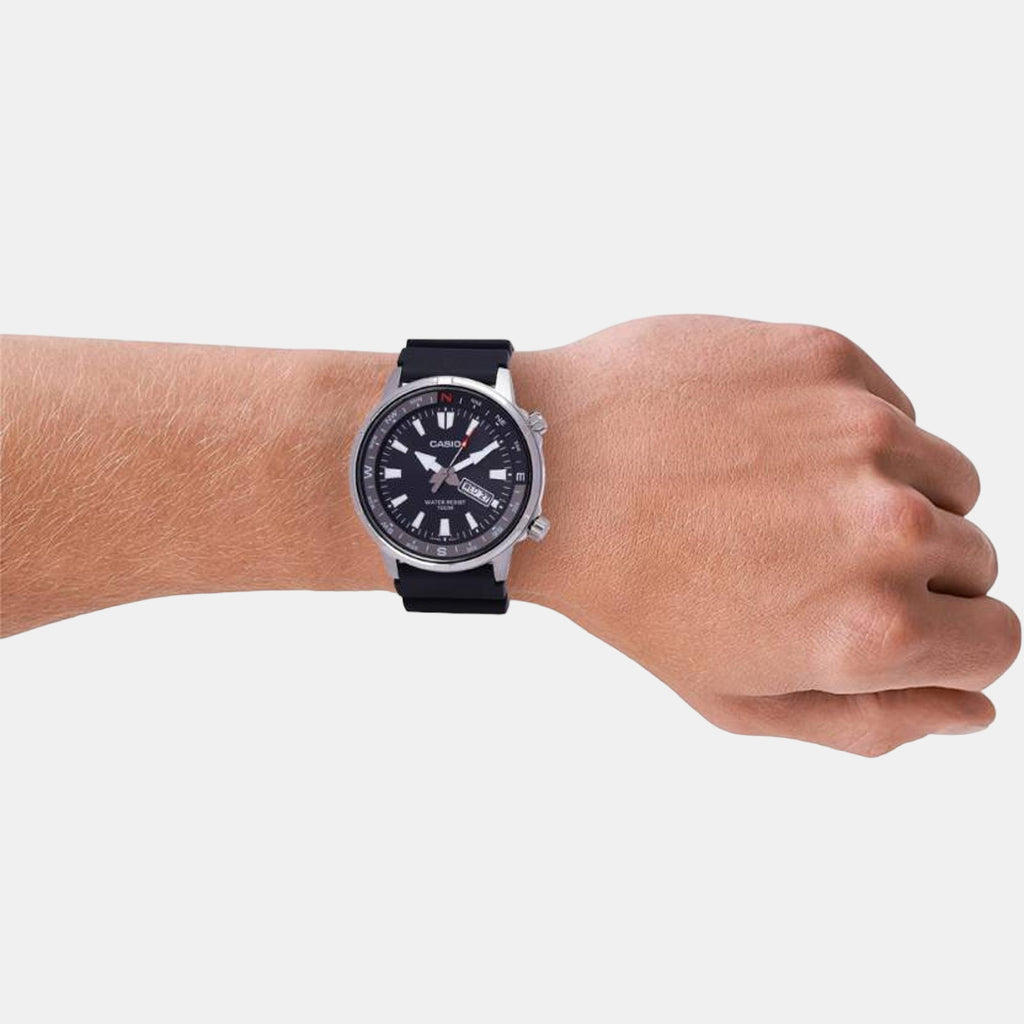 Enticer Men Quartz Black Dial Analog Resin Watch A2115