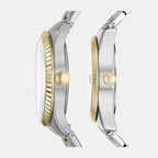 Chapman Couple Quartz Silver Dial Analog Stainless Steel Watch FS5987SET