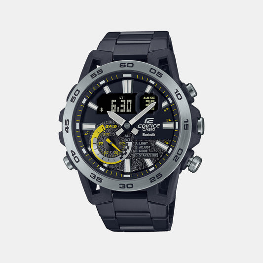 Male Black Analog-Digital Stainless Steel Watch ED576