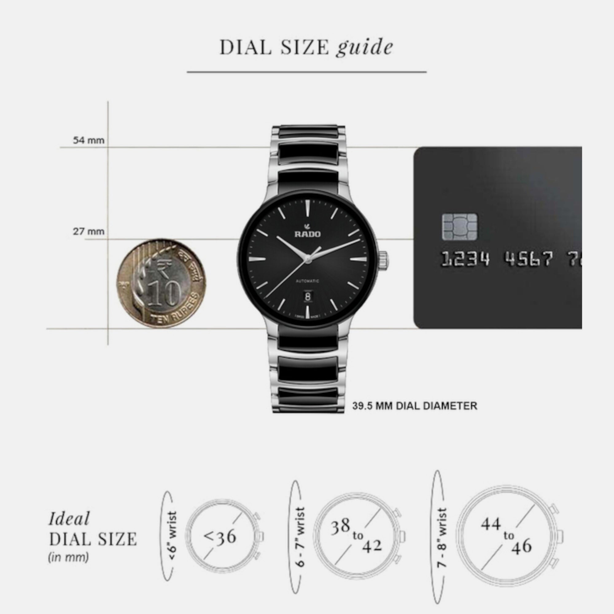 Rado Stainless Steel Black watch