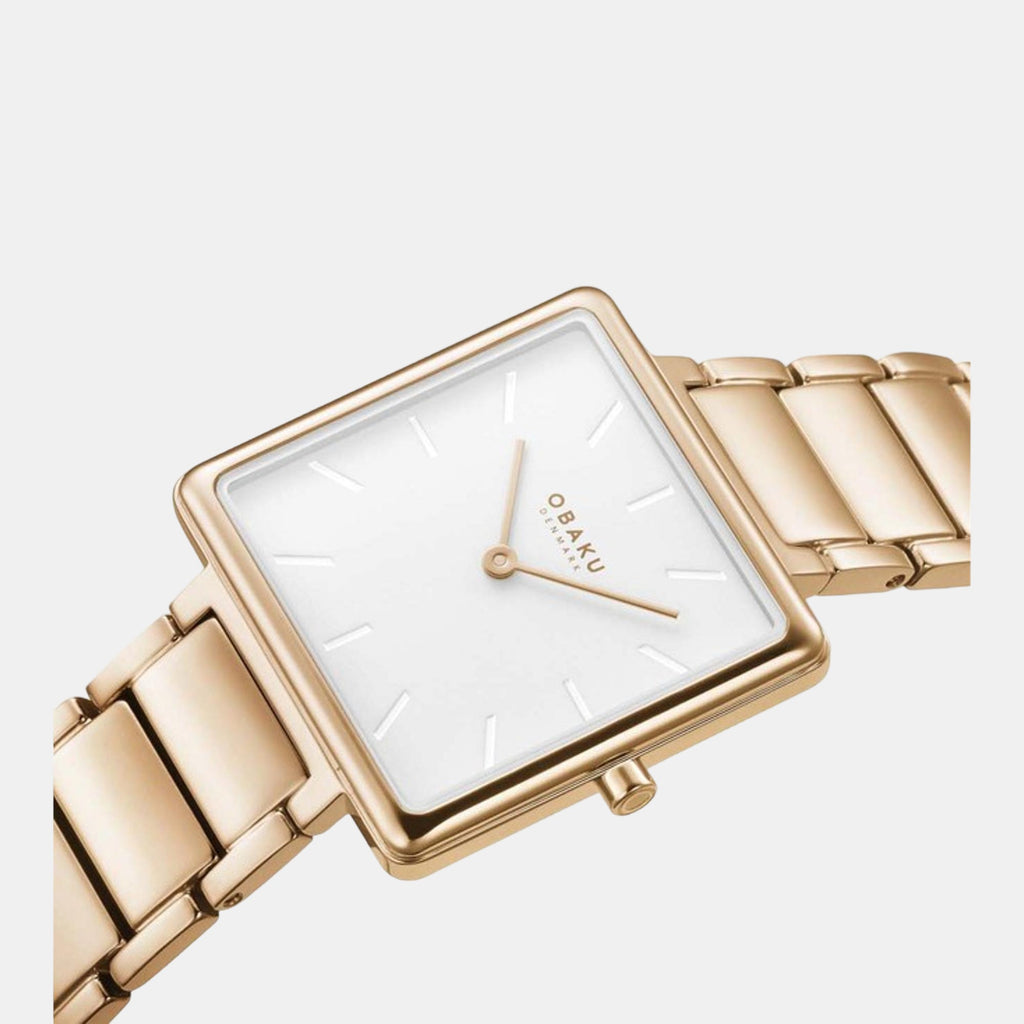 Firkant Fuchsia Women Quartz White Dial Analog Stainless Steel Watch V259LXVISV