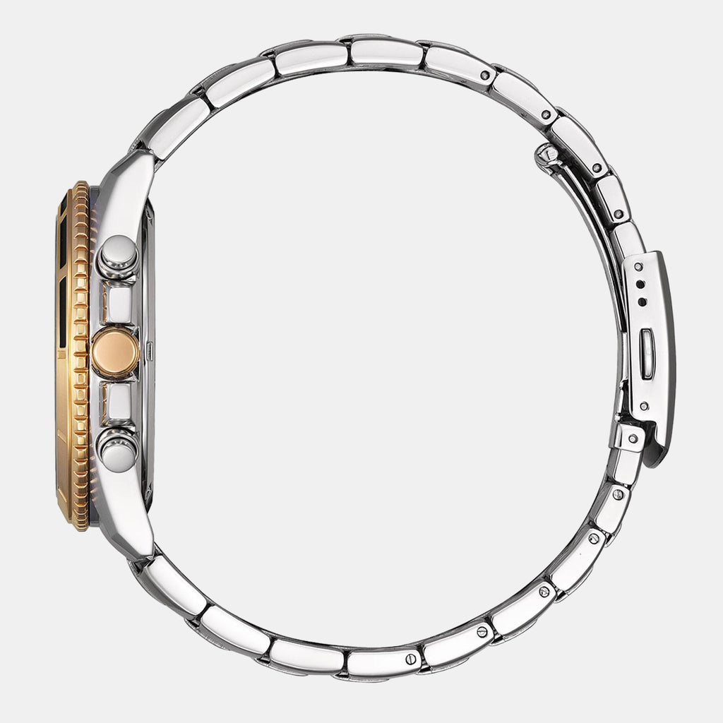 Men Quartz Champagne Dial Chronograph Stainless Steel Watch AN8204-59X