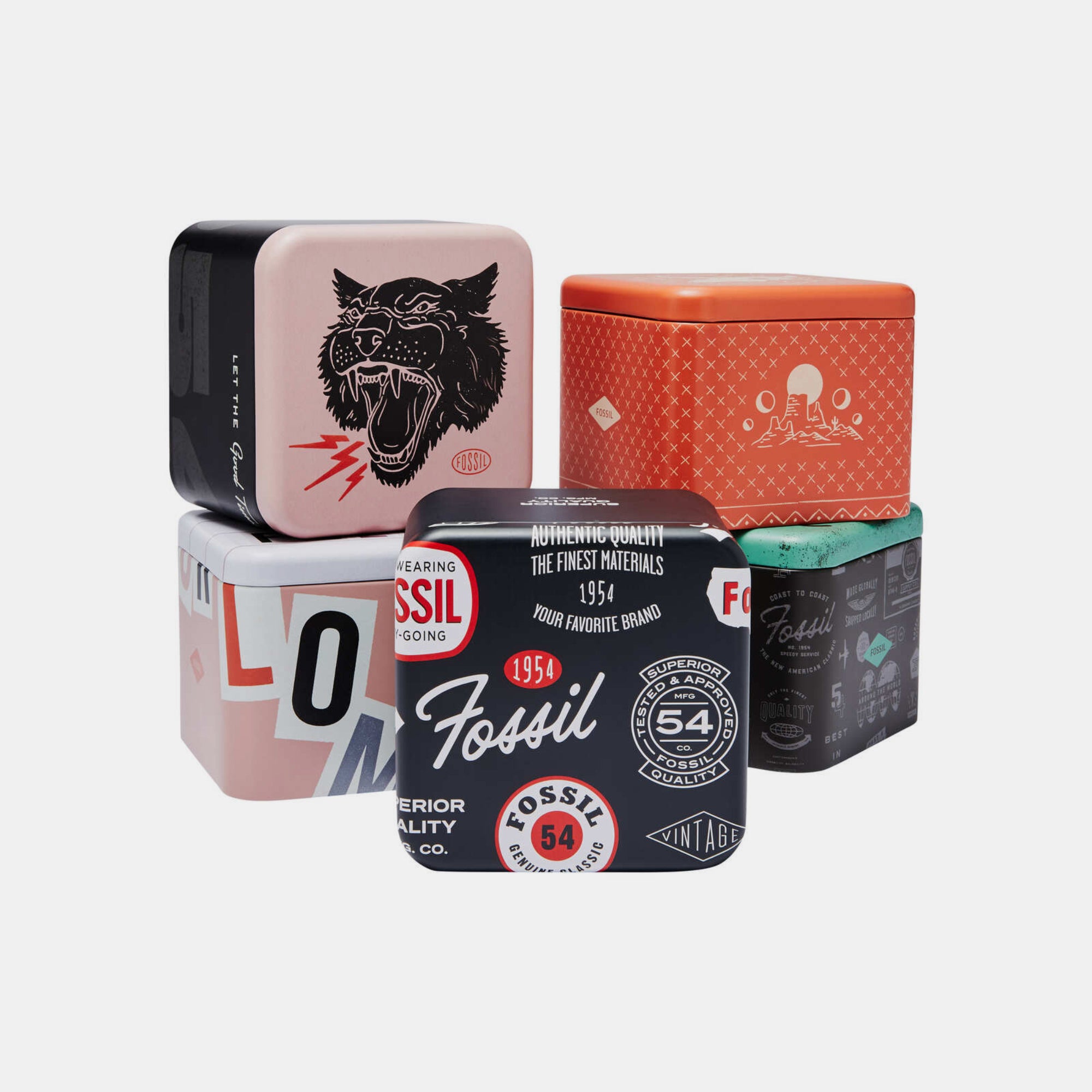 Fossil Leather Gold watch