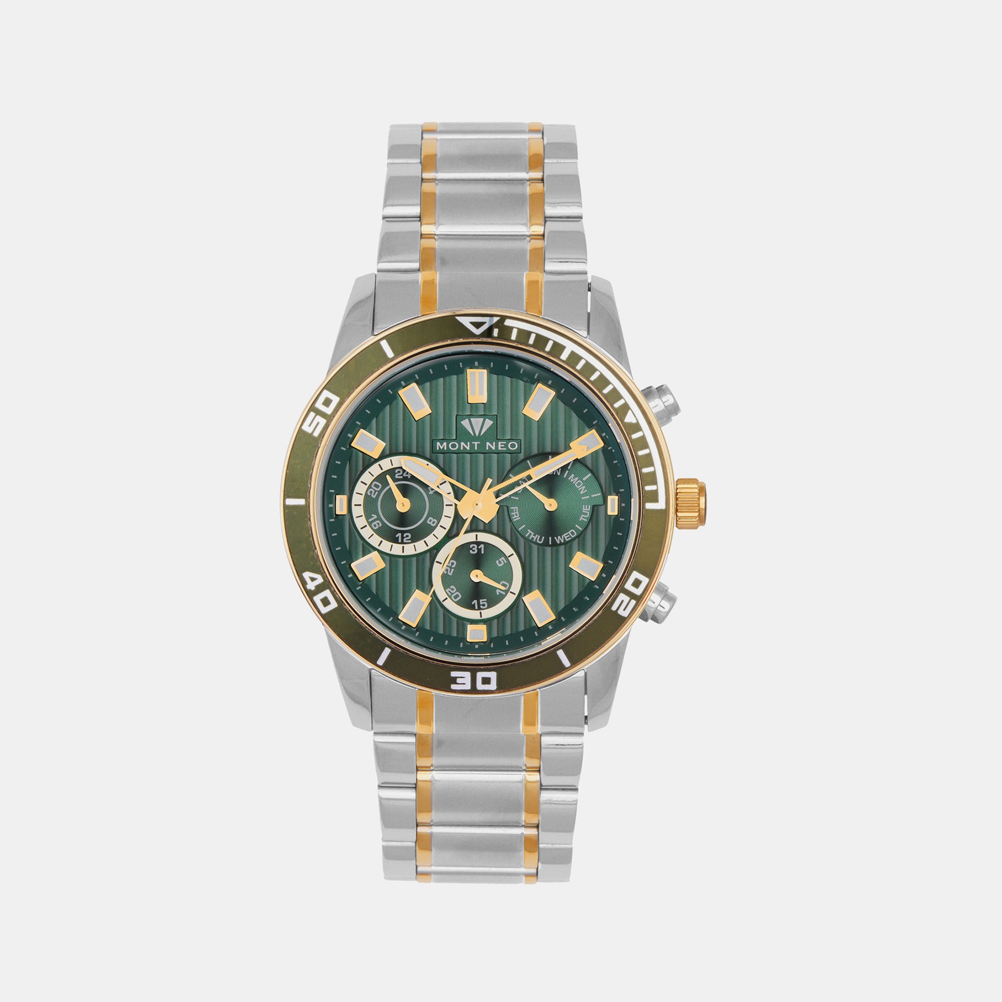 Mont Neo Round Green Chronograph watch