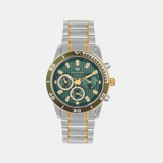 Male Green Chronograph Stainless Steel Watch 1036C-M11014