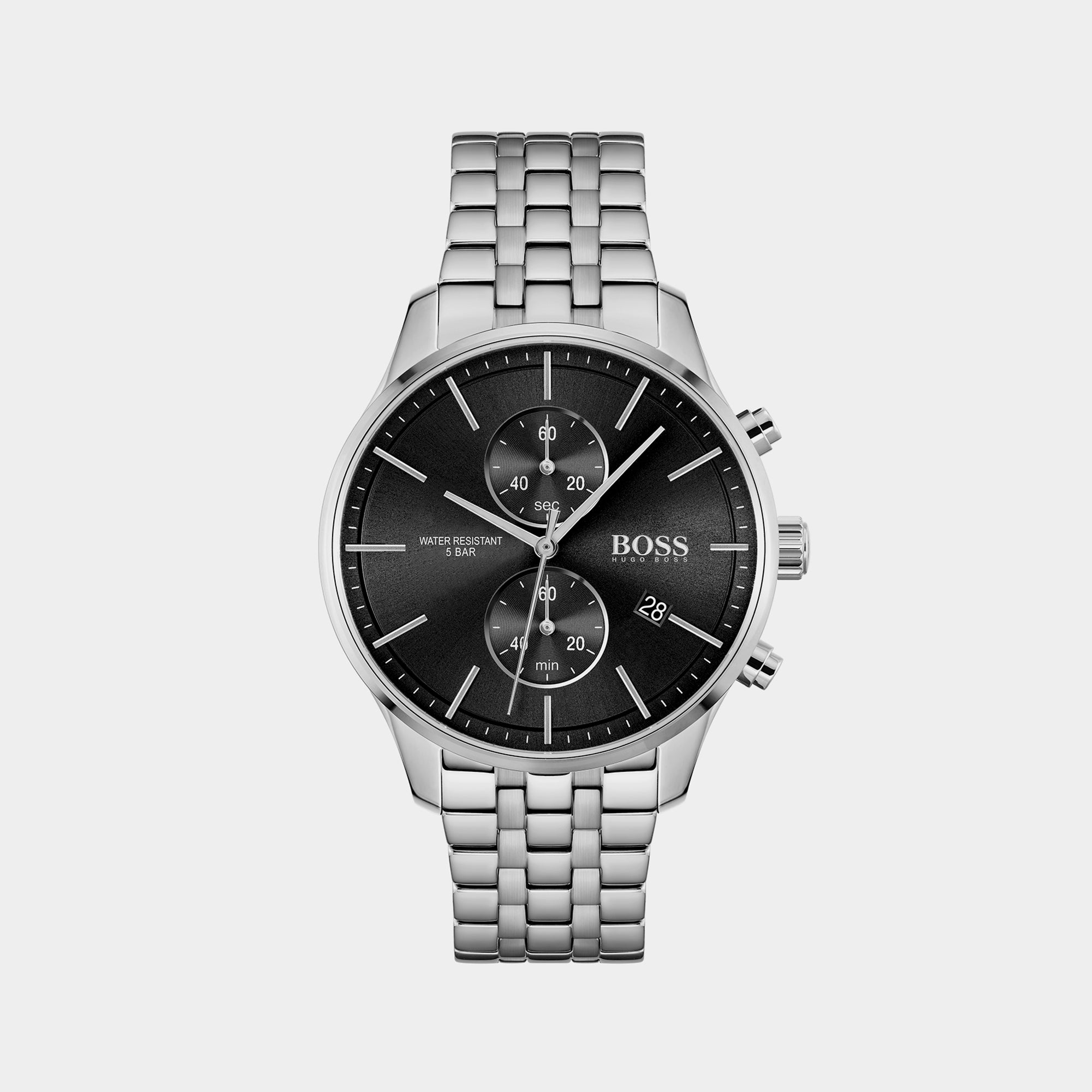 Boss Round Black Chronograph watch