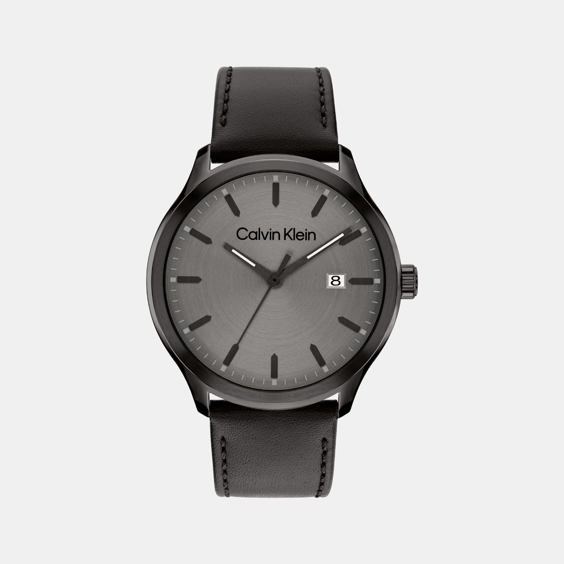 Define Male Grey Analog Leather Watch 25200355