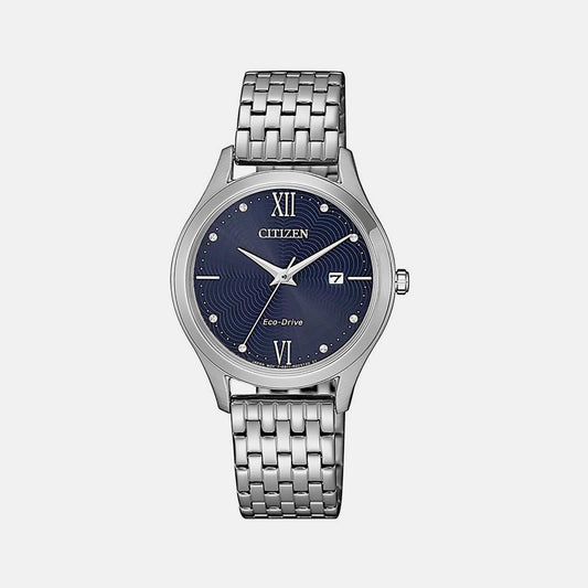 Female Blue Eco-Drive Stainless Steel Watch EW2530-87L