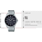 Enticer Men Quartz Black Dial Analog Stainless Steel Watch A2099