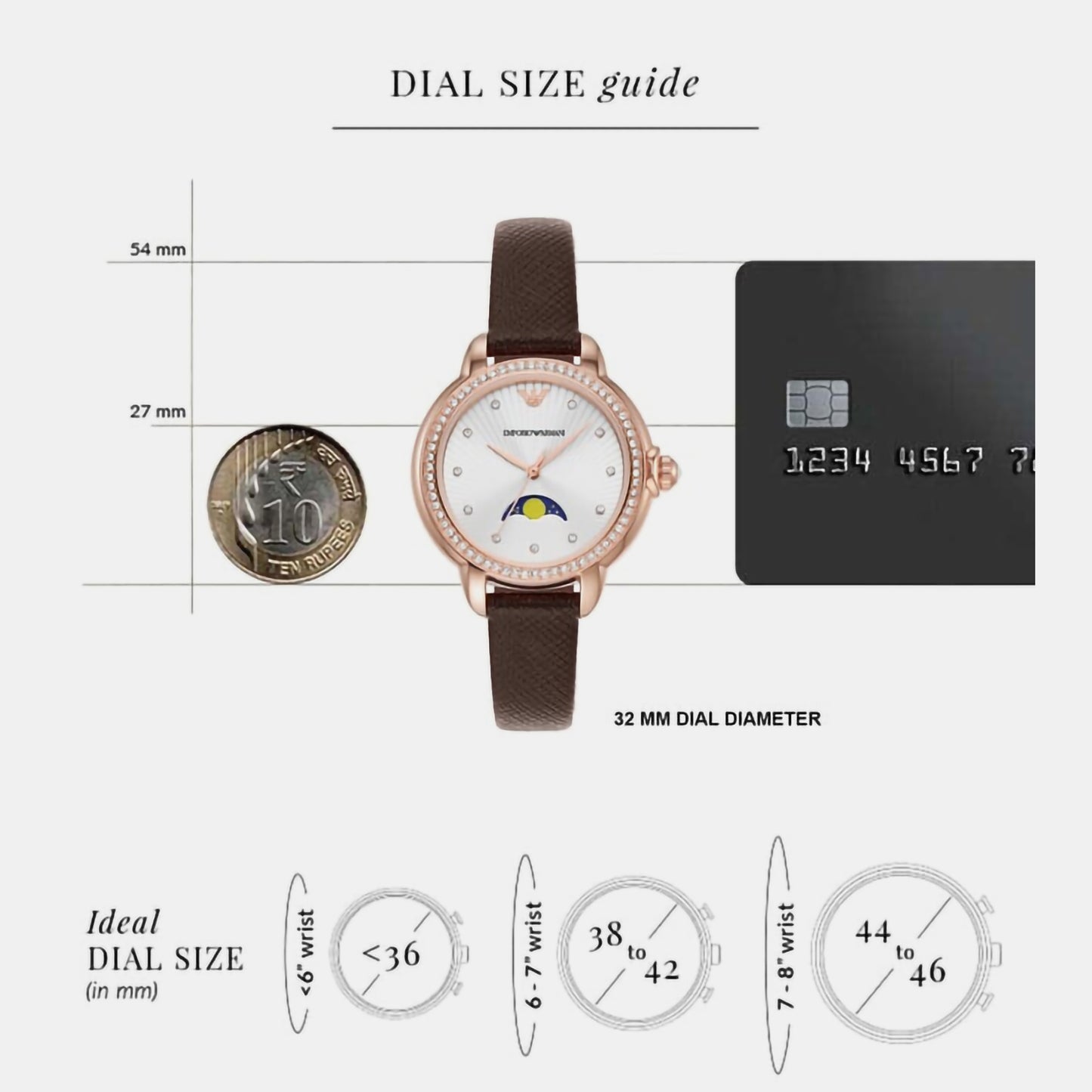 Female Silver Analog Leather Watch AR11568