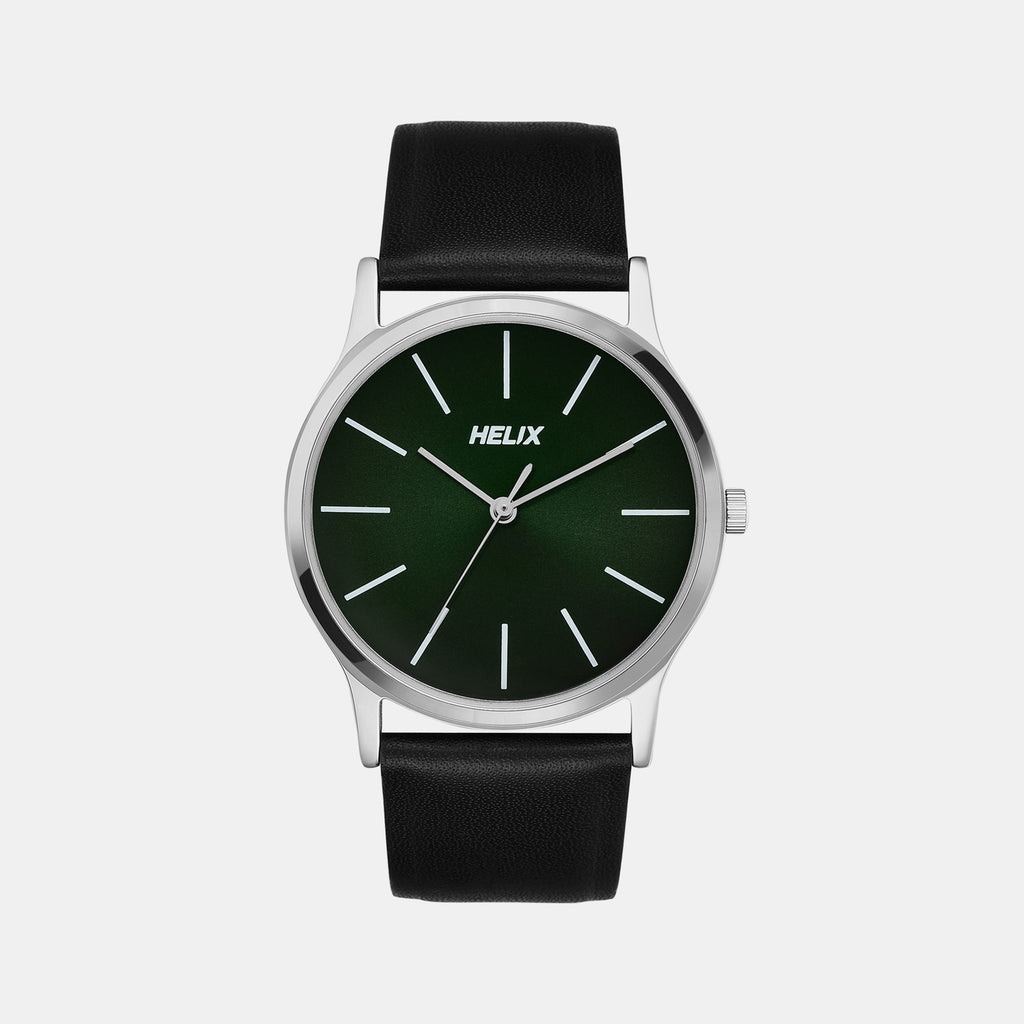 Helix Round Green Analog watch