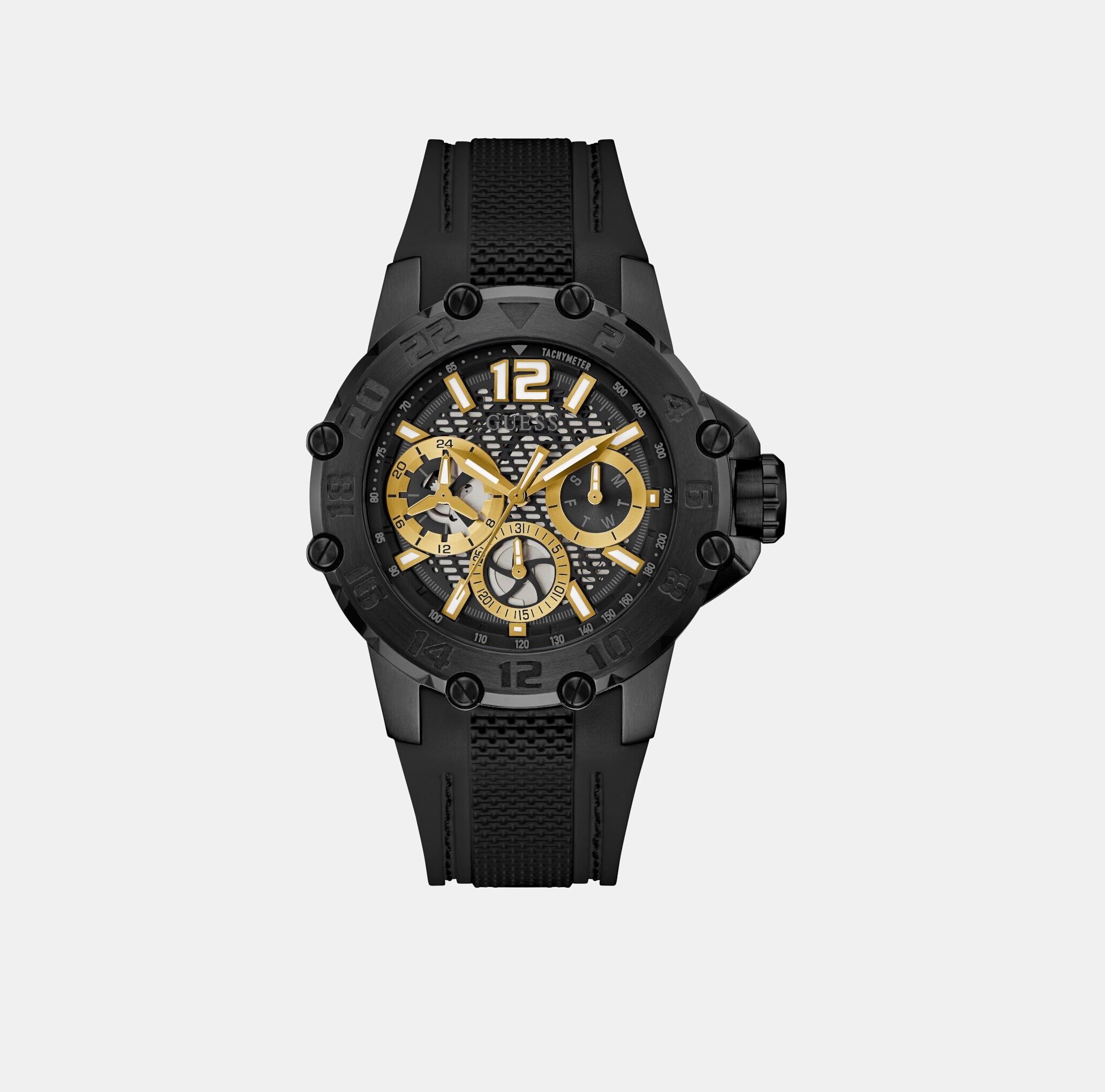 Guess Round Black Chronograph watch