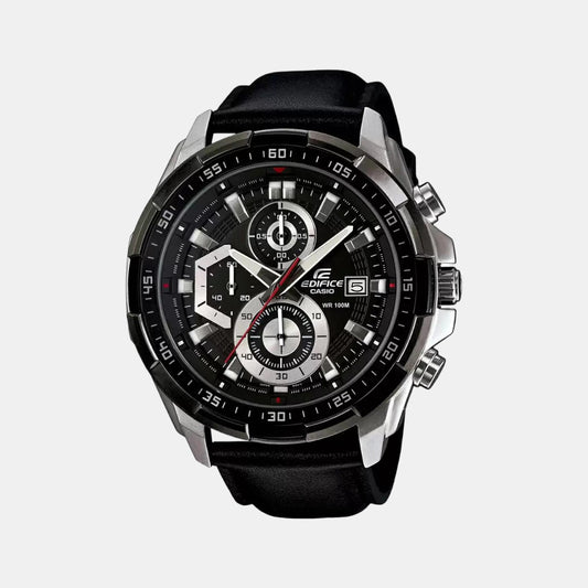 Edifice Male Chronograph Leather Watch EX193