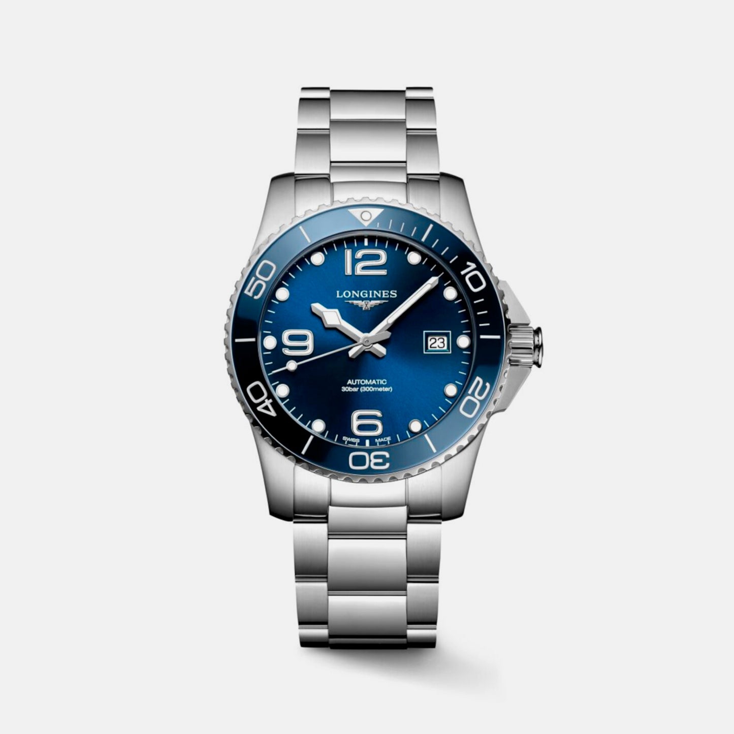 Men Blue Automatic Stainless Steel Watch L37814966