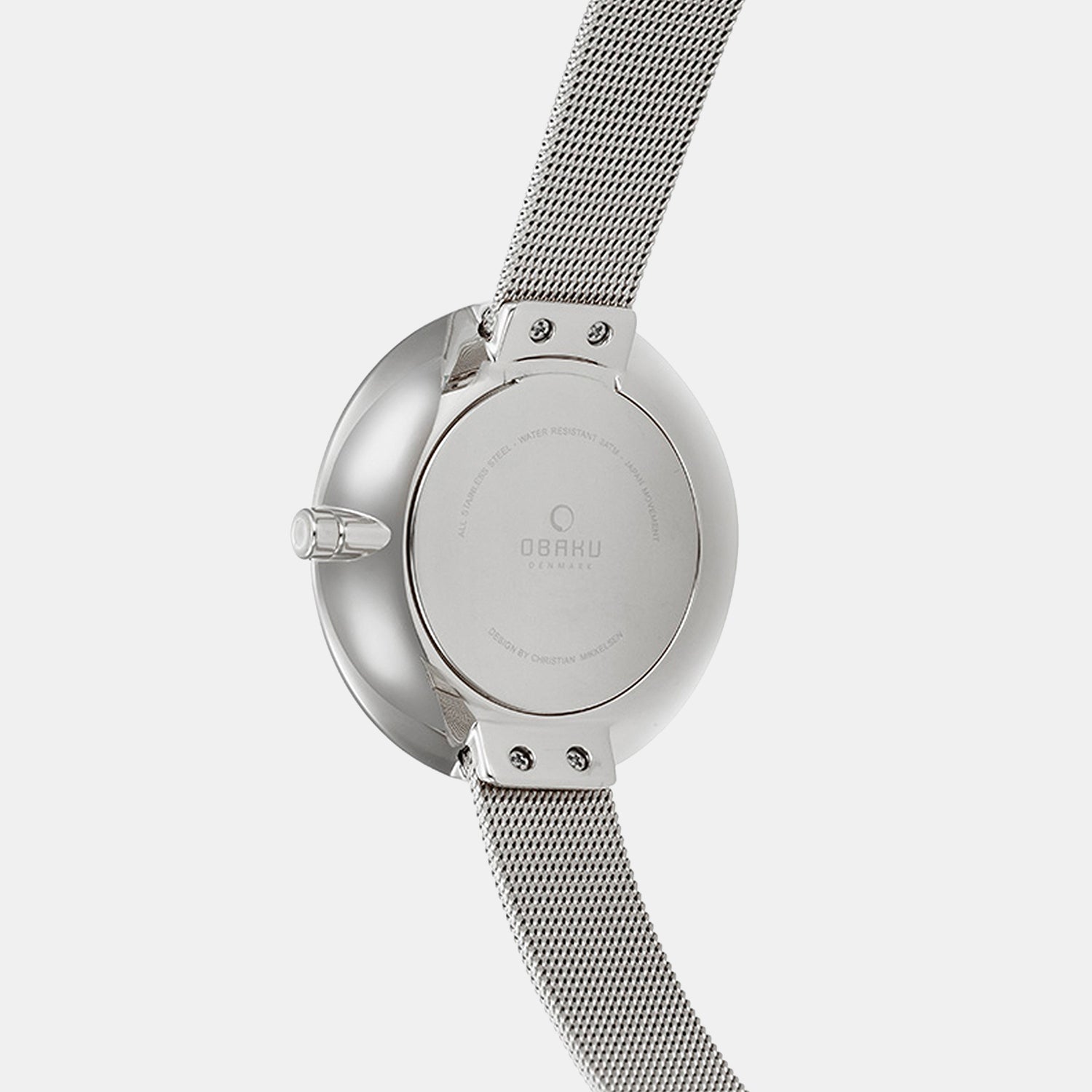 Obaku Women Round Silver watch