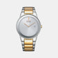 Male White Eco-drive Stainless Steel Watch AU1064-85A