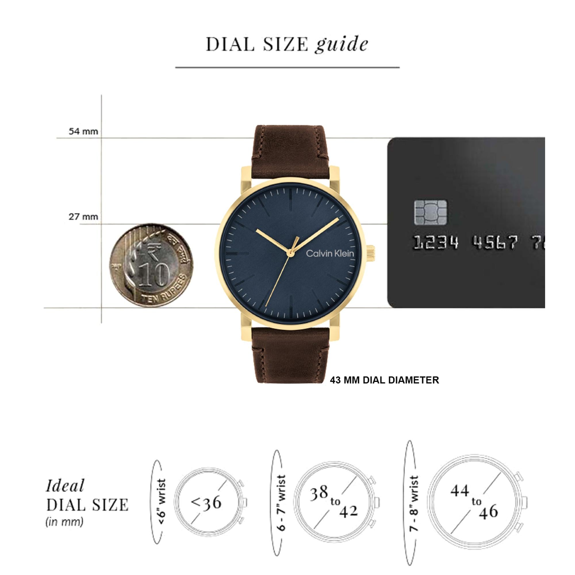 Ck Slate Men Quartz Blue Dial Analog Leather Watch 25200261