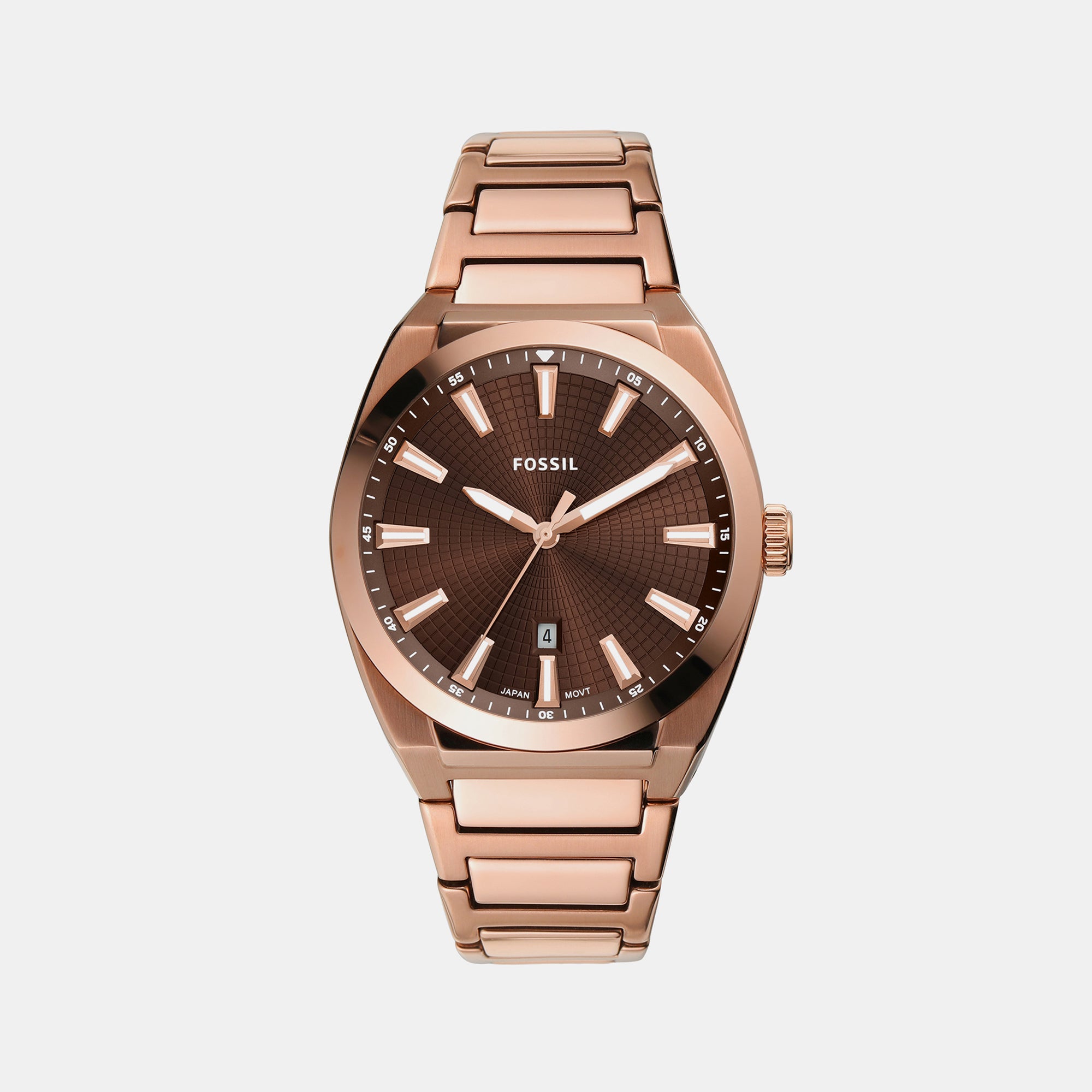 Male Brown Analog Stainless Steel Watch FS6028 – Just In Time