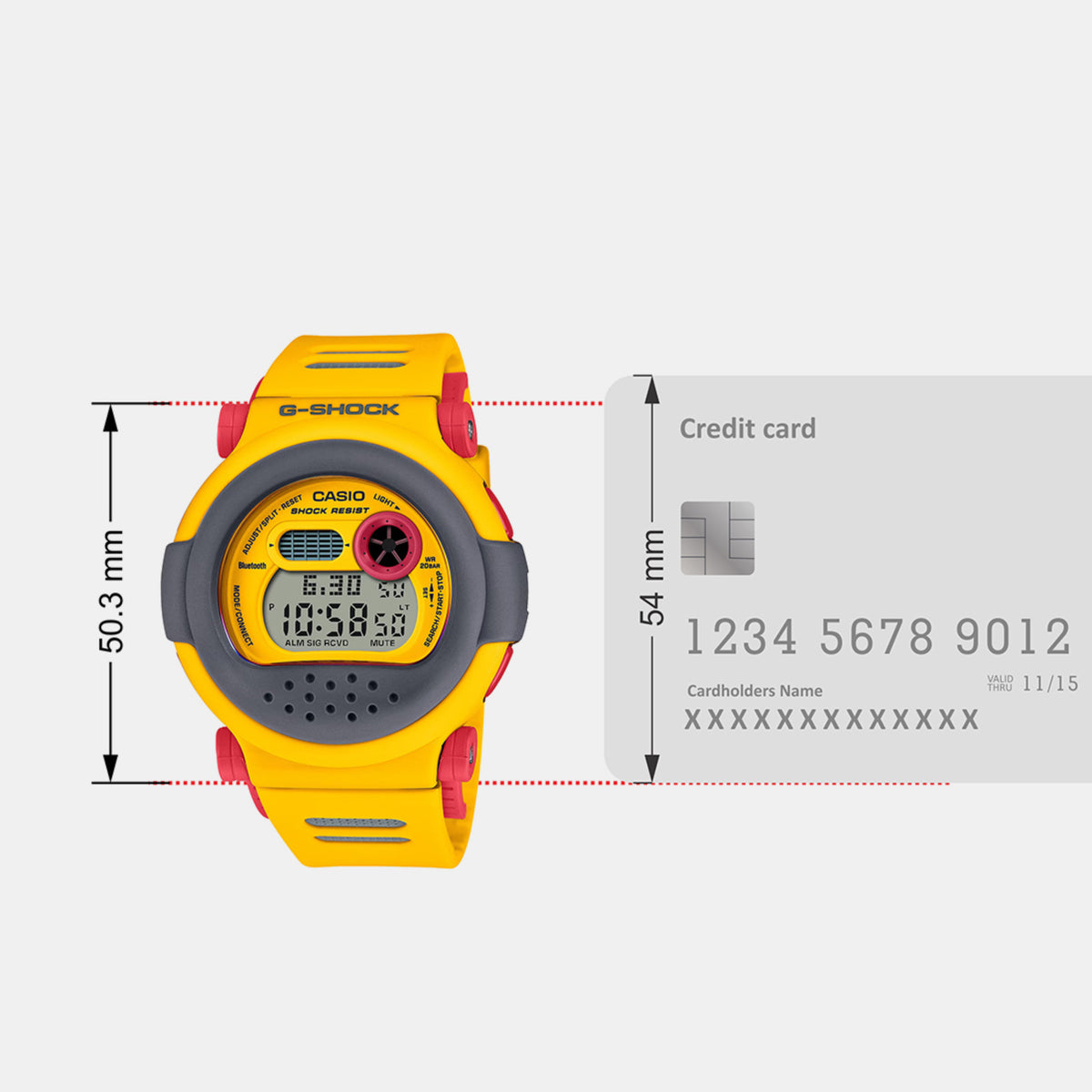 Casio 50 mm Yellow Quartz watch