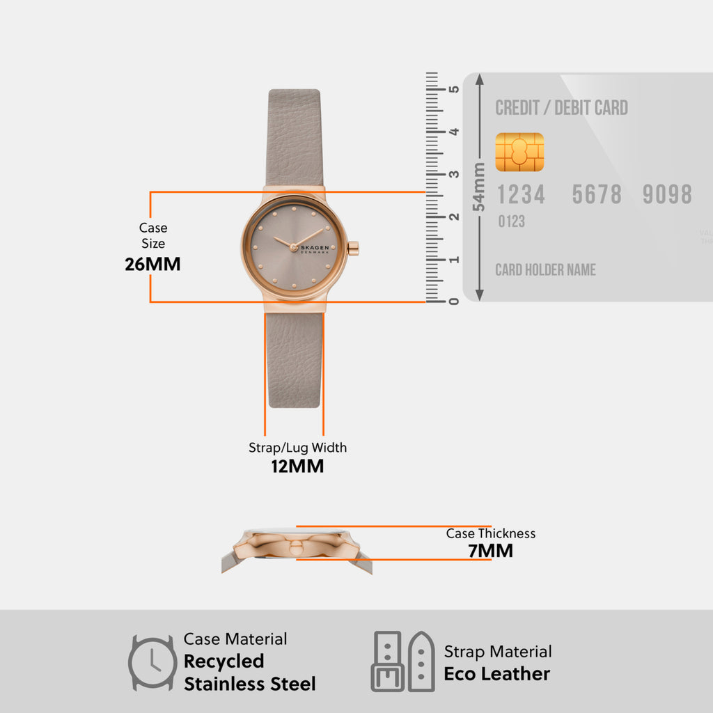 Skagen Leather Grey watch