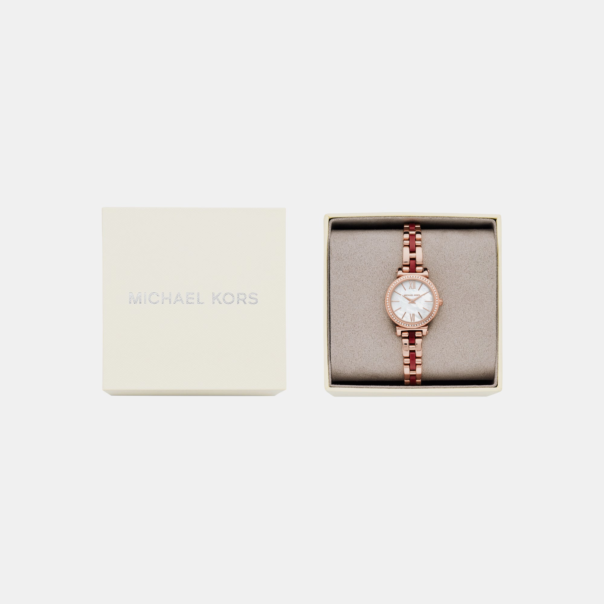 Sofie Women Quartz White Dial Analog Stainless Steel Watch MK4521