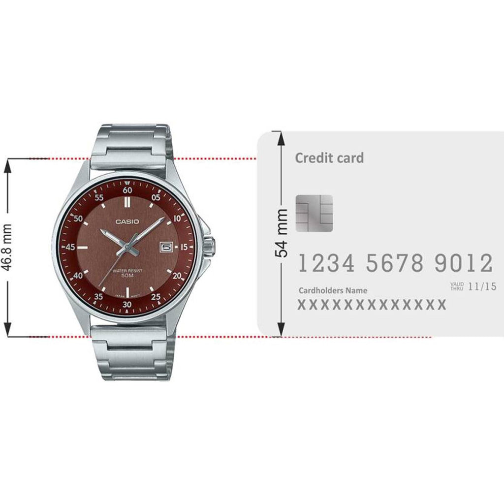 Enticer Men Quartz Brown Dial Analog Stainless Steel Watch A2102