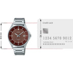 Enticer Men Quartz Brown Dial Analog Stainless Steel Watch A2102