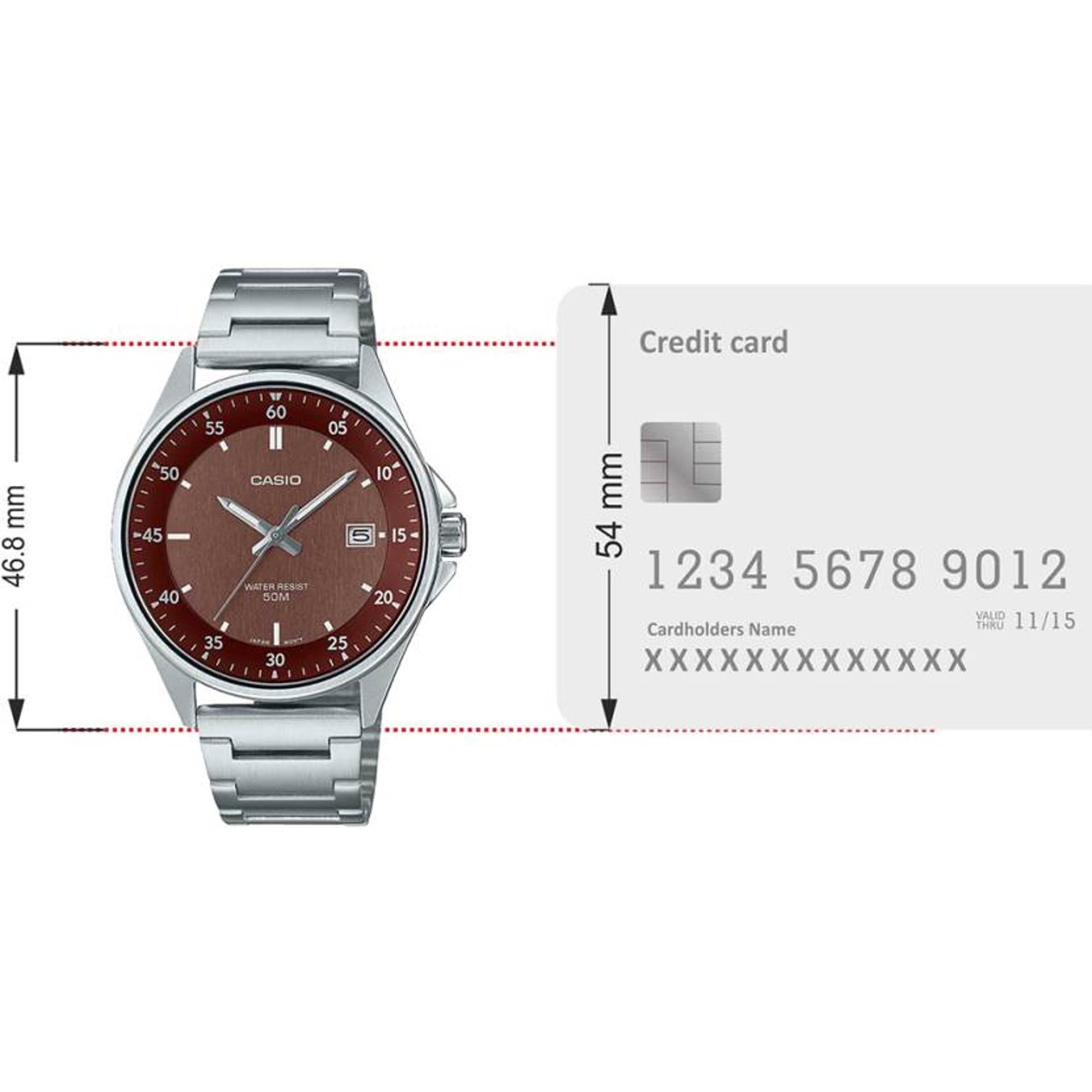 Enticer Men Quartz Brown Dial Analog Stainless Steel Watch A2102