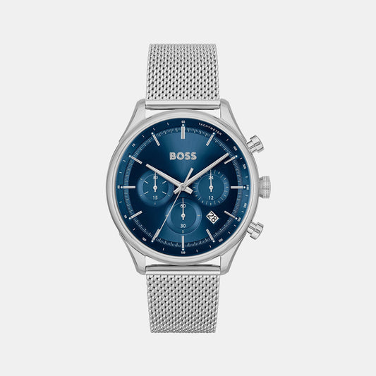 Gregor Male Blue Chronograph Mesh Watch 1514052
