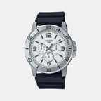 Casio Round White Chronograph watch