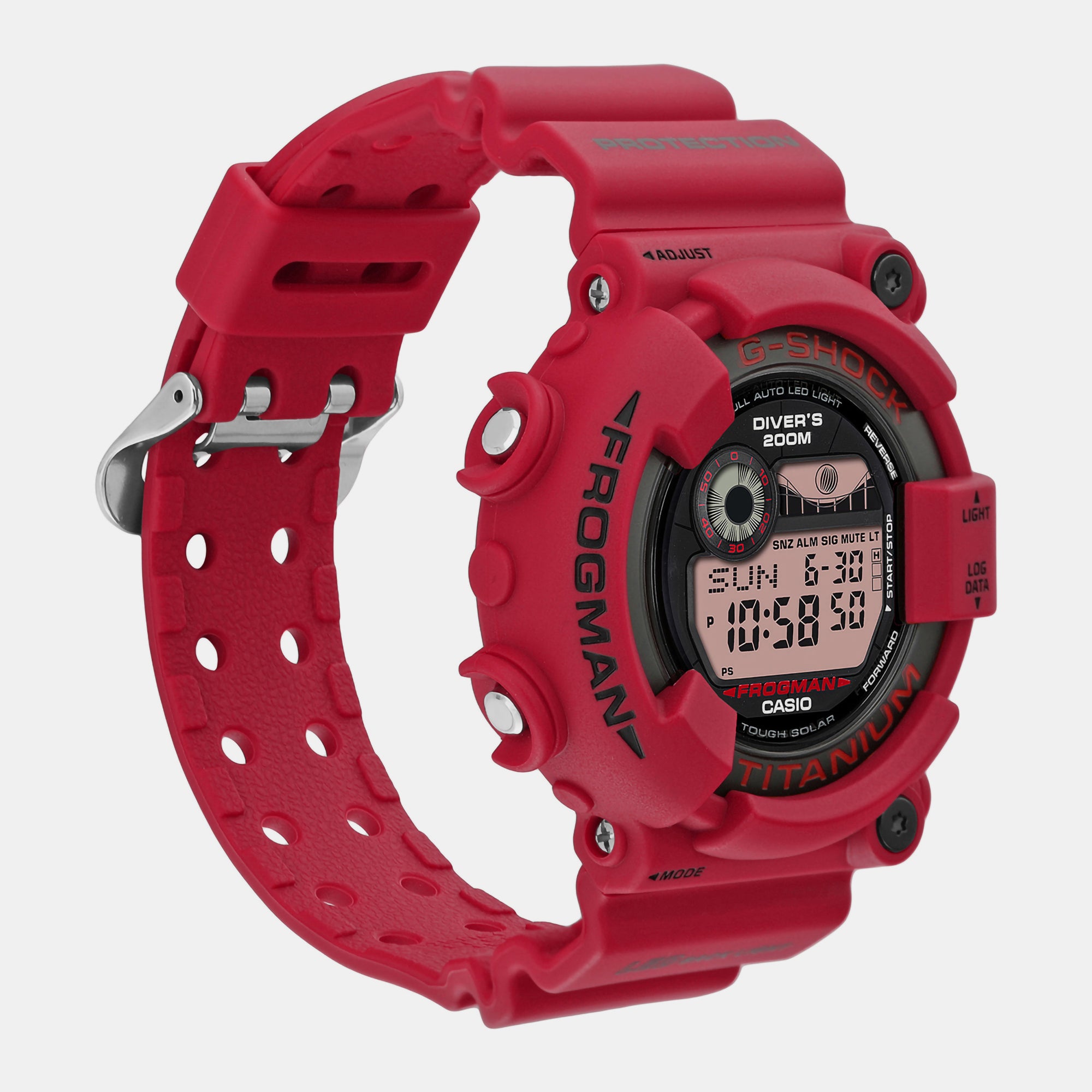 Casio Men Round Red watch
